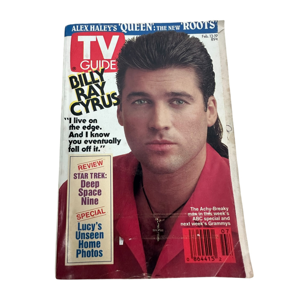 1993 February 13-19 TV GUIDE Magazine, Billy Ray Cyrus Lucy & Desi